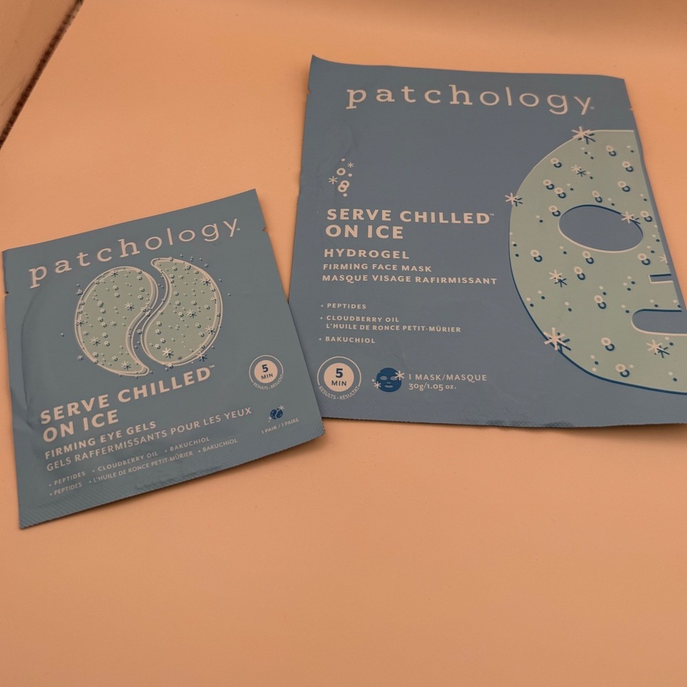 Patchology Serve Chilled On Ice Hydrogel Face Mask and Firming Eye Gels Set
